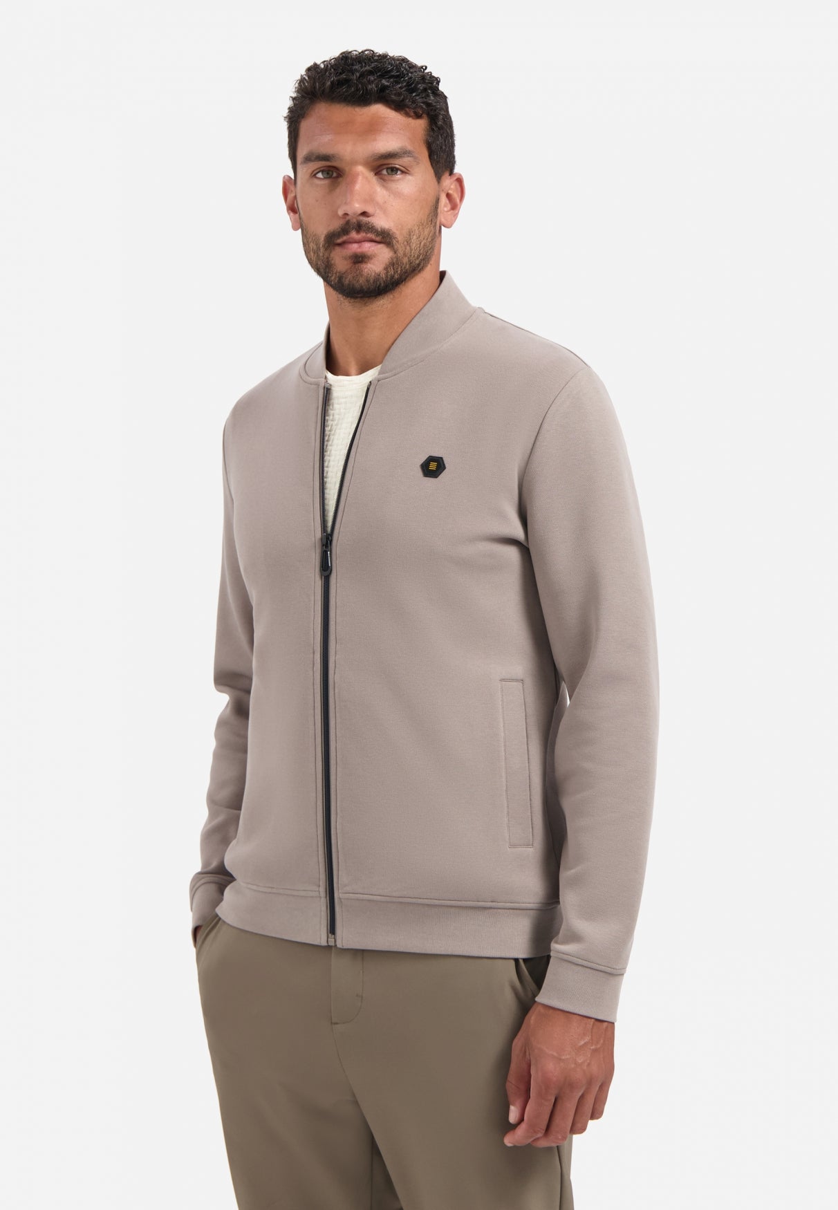 Piqué cardigan | Clay