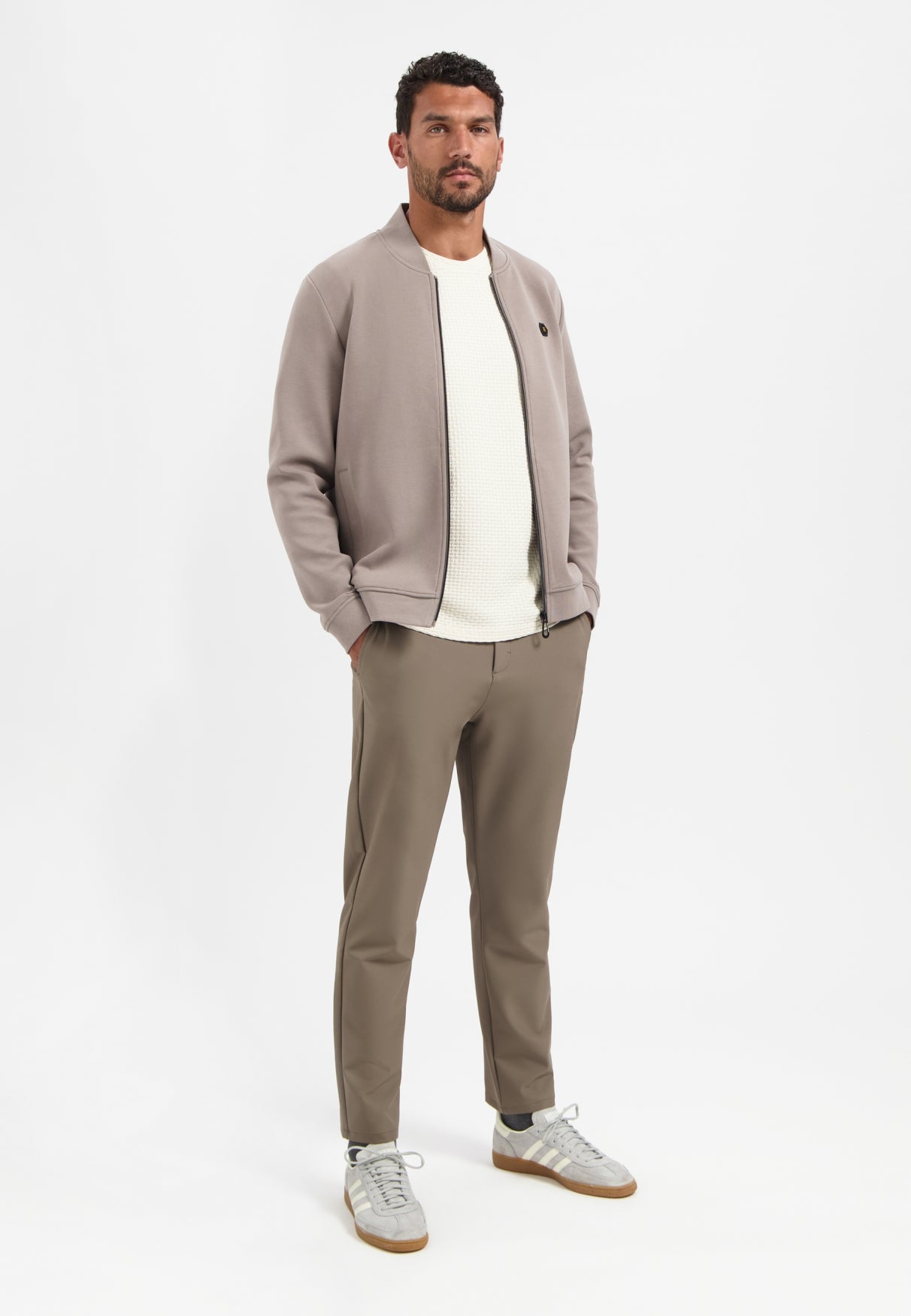 Piqué cardigan | Clay