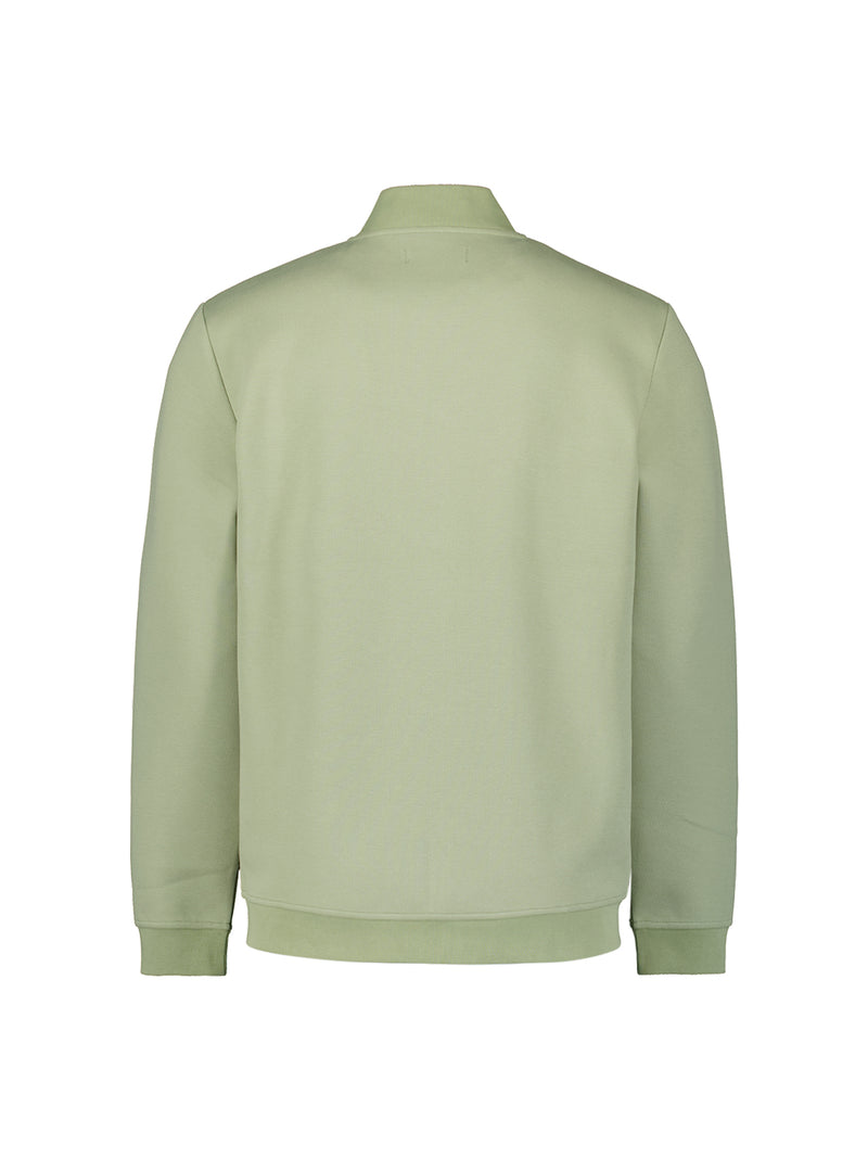 Piqué cardigan | Light Moss