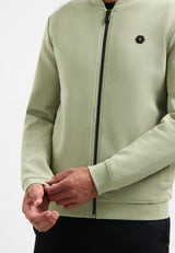 Piqué cardigan | Light Moss