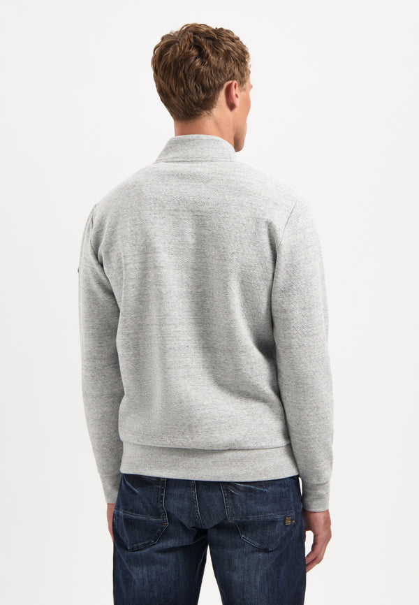 Textured cardigan | Grey Melange
