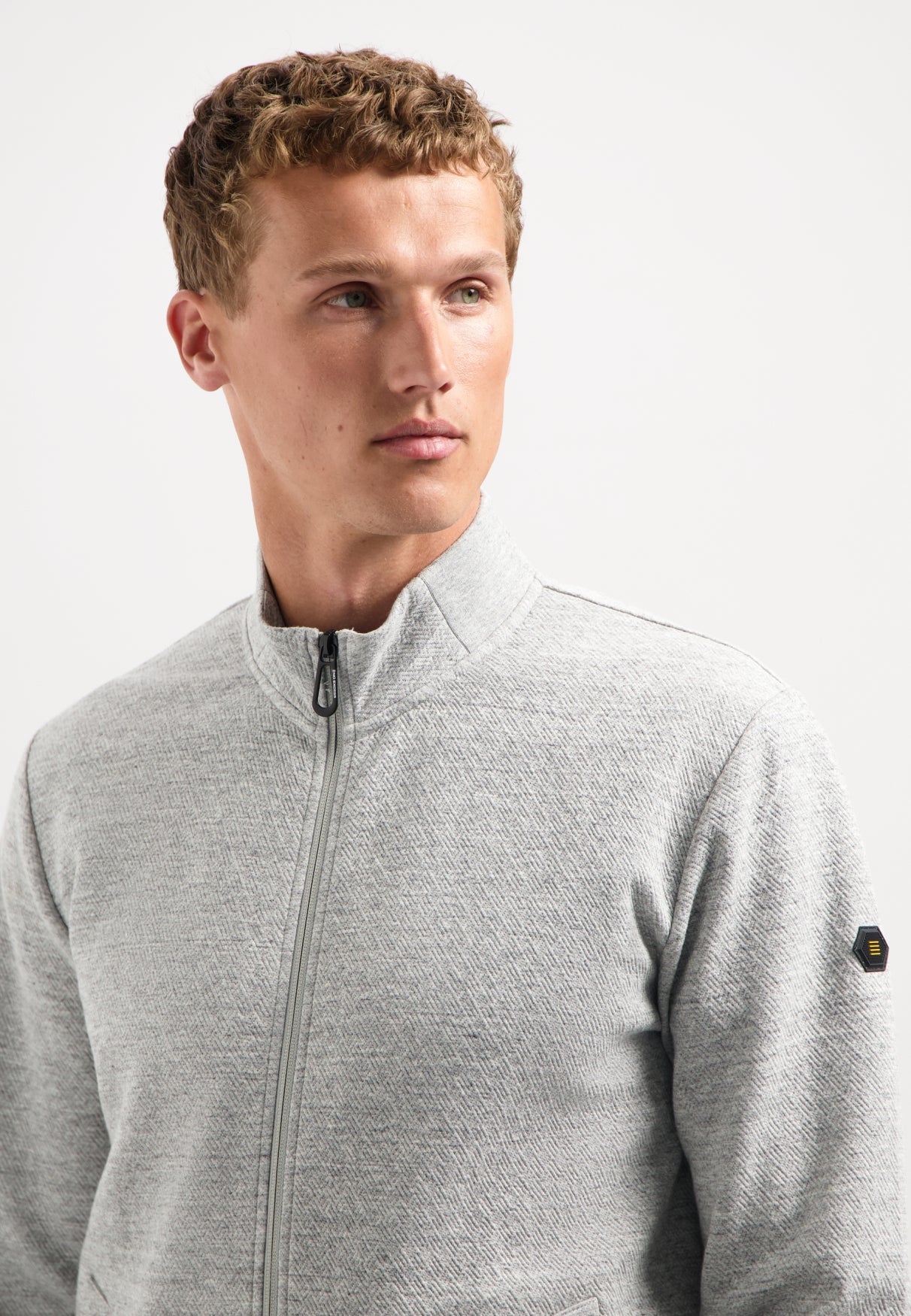 Textured cardigan | Grey Melange