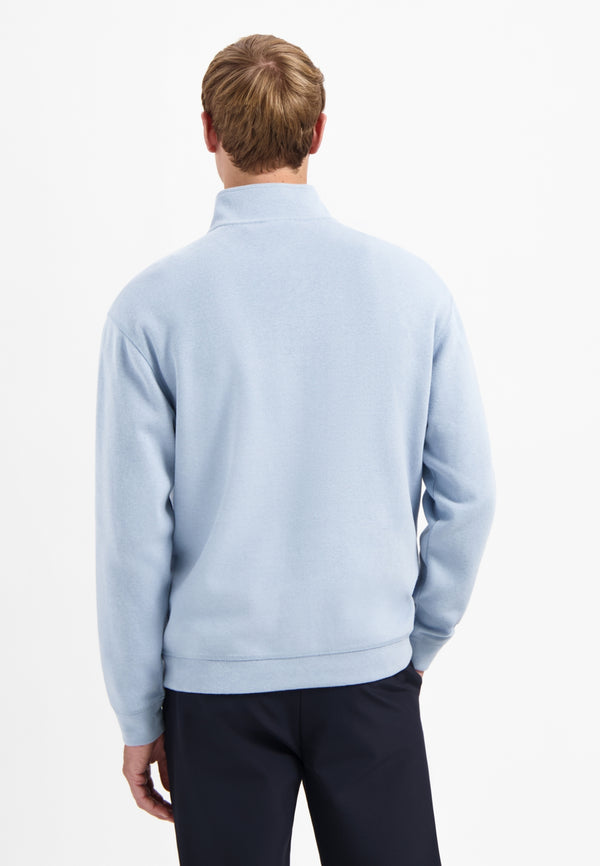 Soft half-zip sweater | Dusty Blue