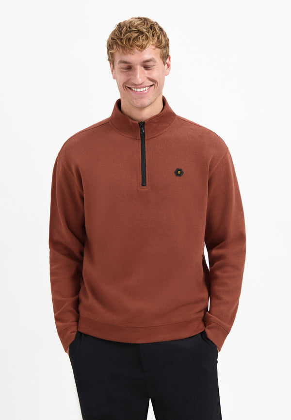 Soft half-zip sweater | Terra