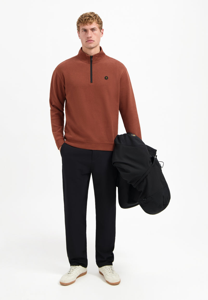 Soft half-zip sweater | Terra