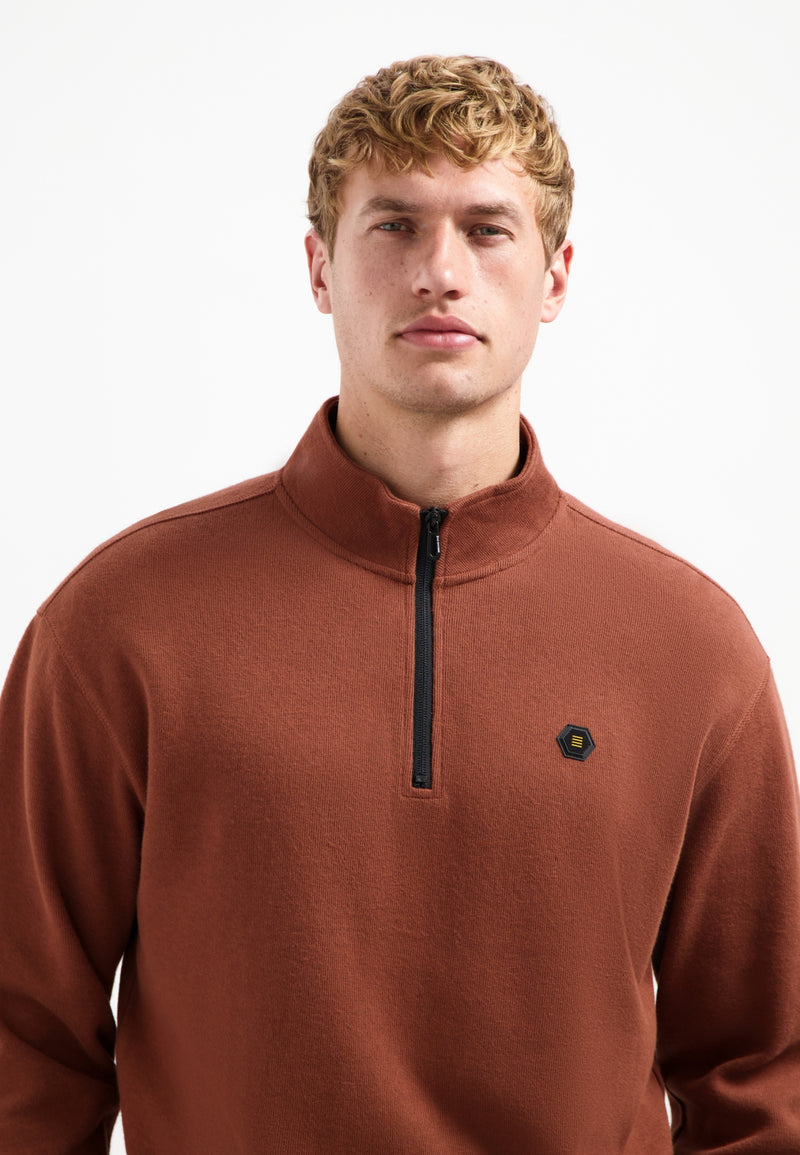 Soft half-zip sweater | Terra
