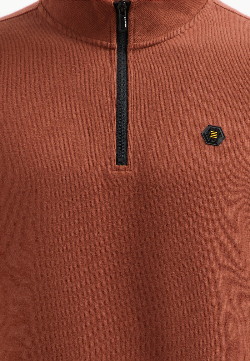Soft half-zip sweater | Terra