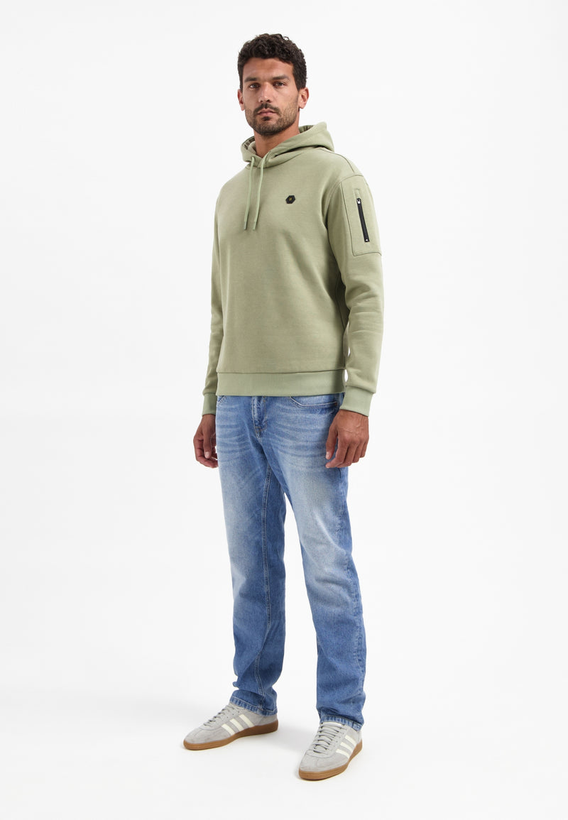 Hooded sweater | Light Moss