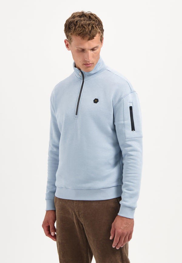 Half-Zip Sweater | Dusty Blue