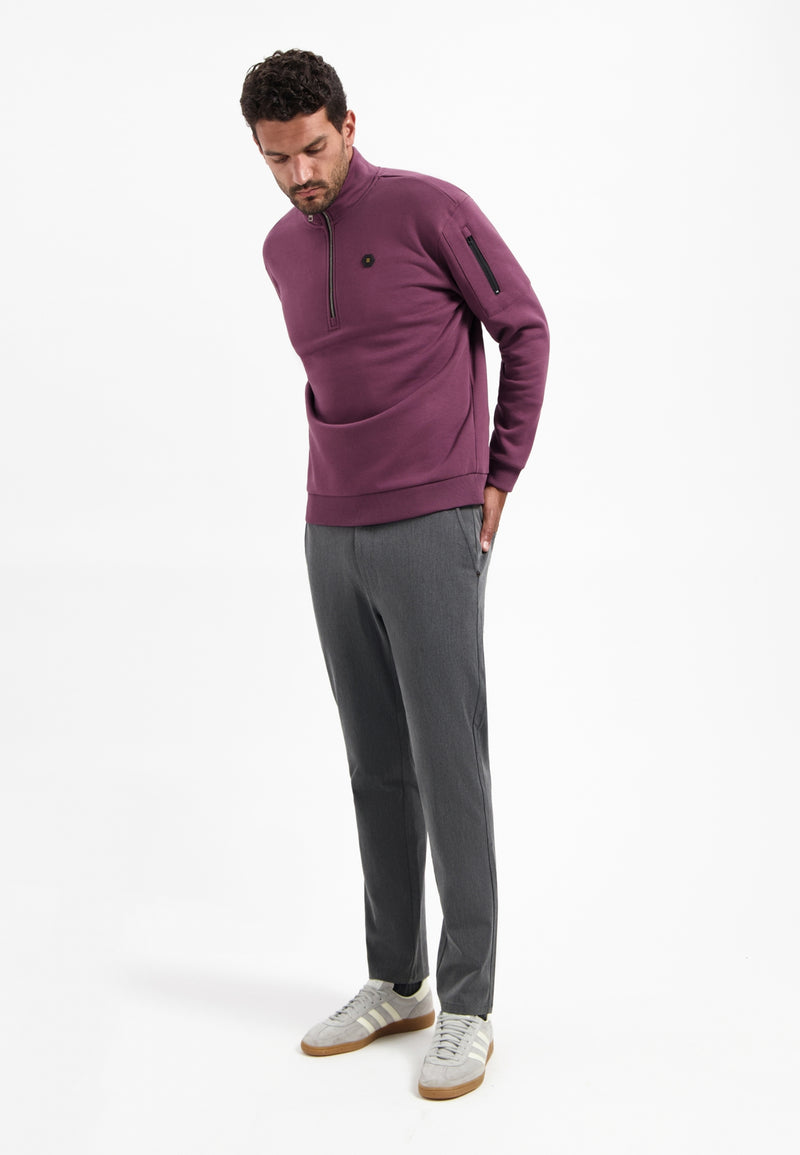 Half-Zip Sweater | Dark Wine