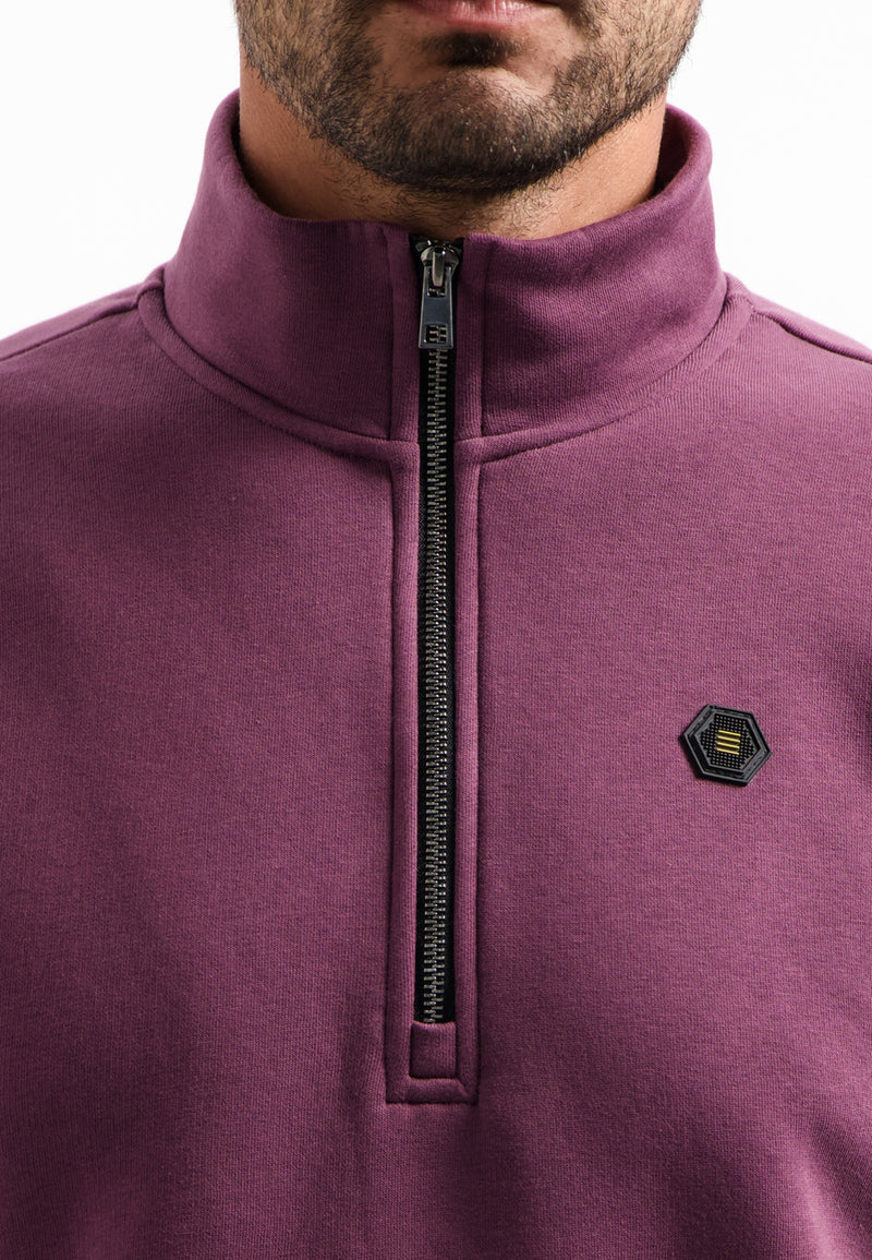 Half-Zip Sweater | Dark Wine
