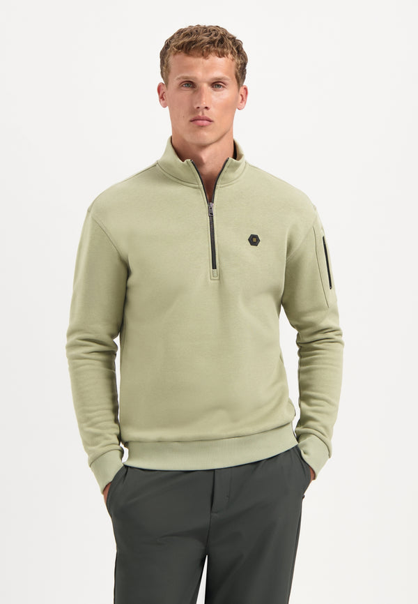 Half-Zip Sweater | Light Moss