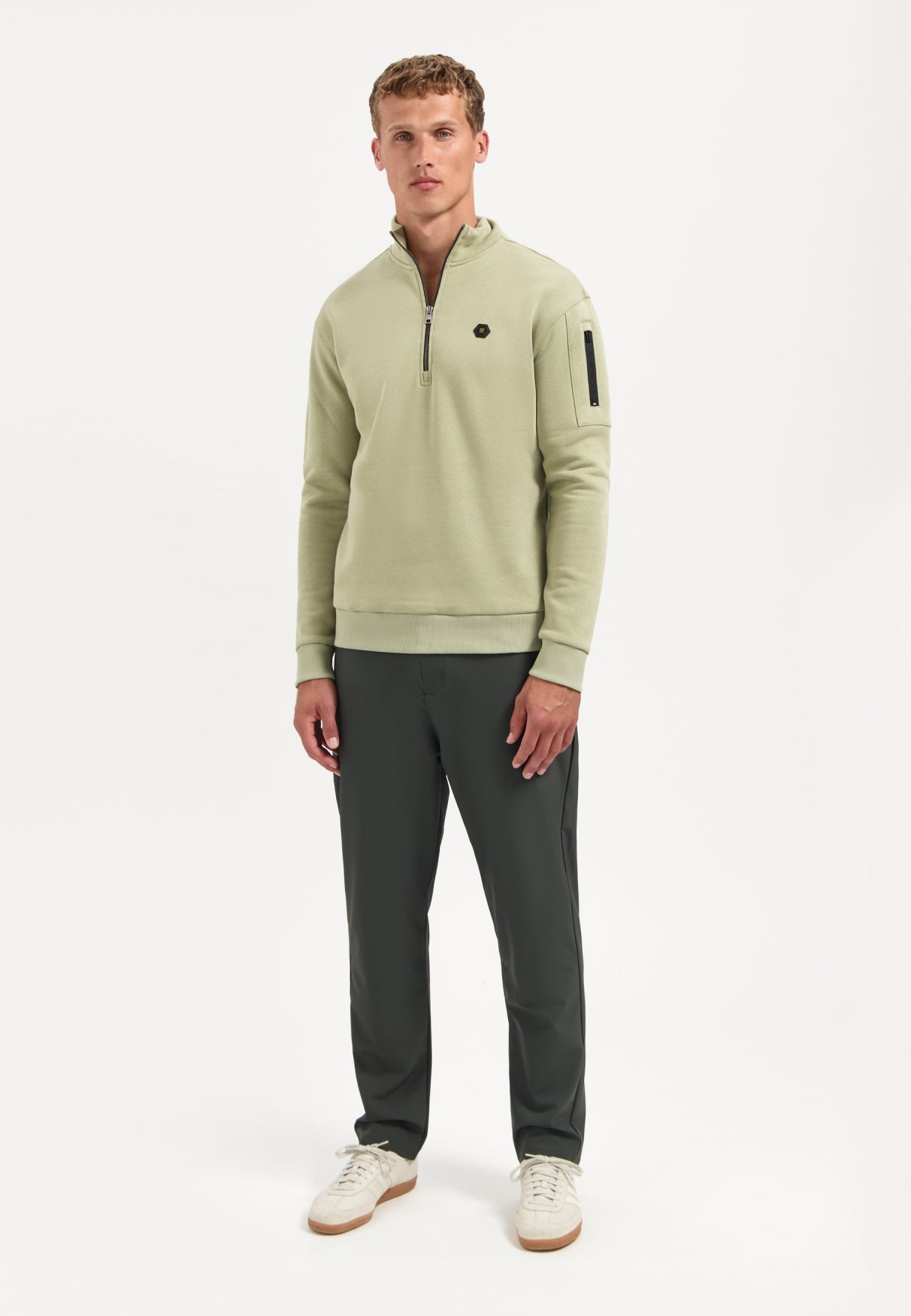 Half-Zip Sweater | Light Moss