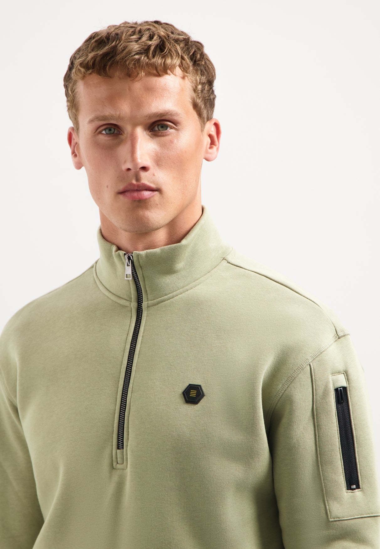 Half-Zip Sweater | Light Moss