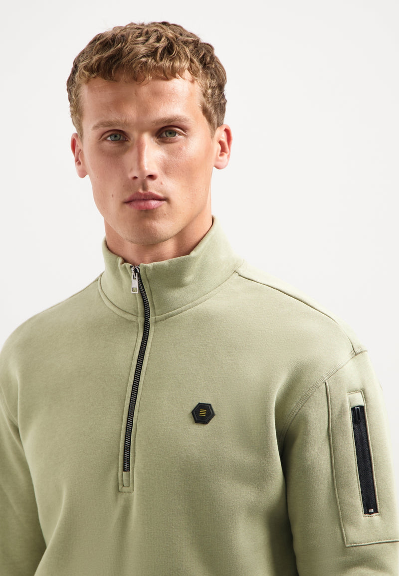 Half-Zip Sweater | Light Moss