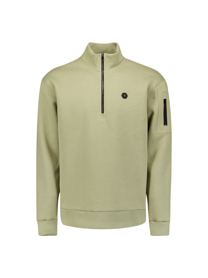 Half-Zip Sweater | Light Moss