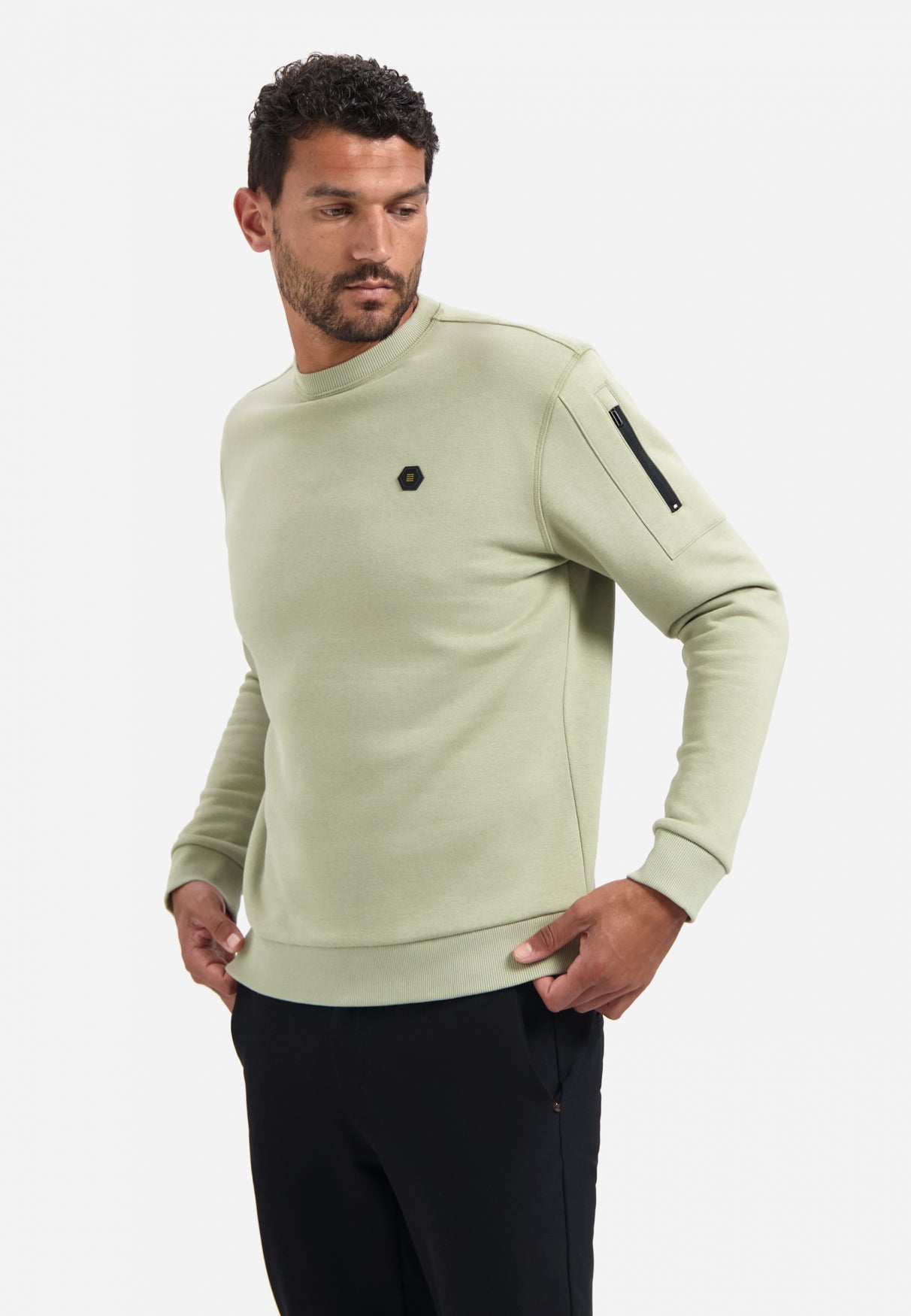 Crewneck sweater | Light Moss