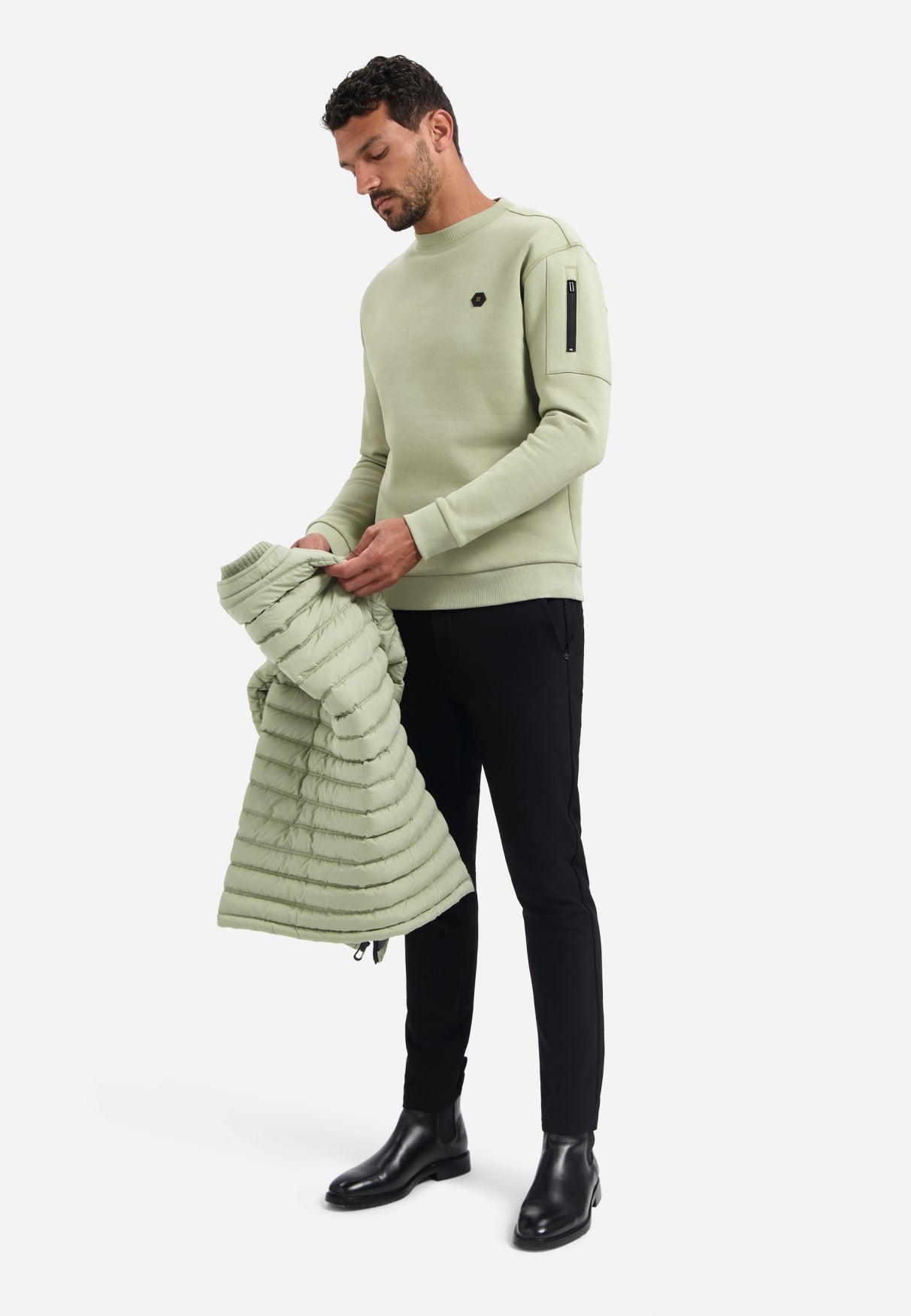 Crewneck sweater | Light Moss