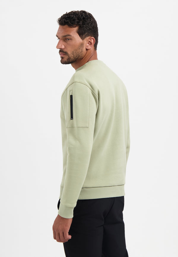 Crewneck sweater | Light Moss