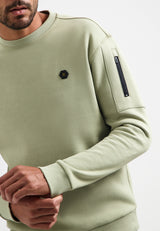 Crewneck sweater | Light Moss
