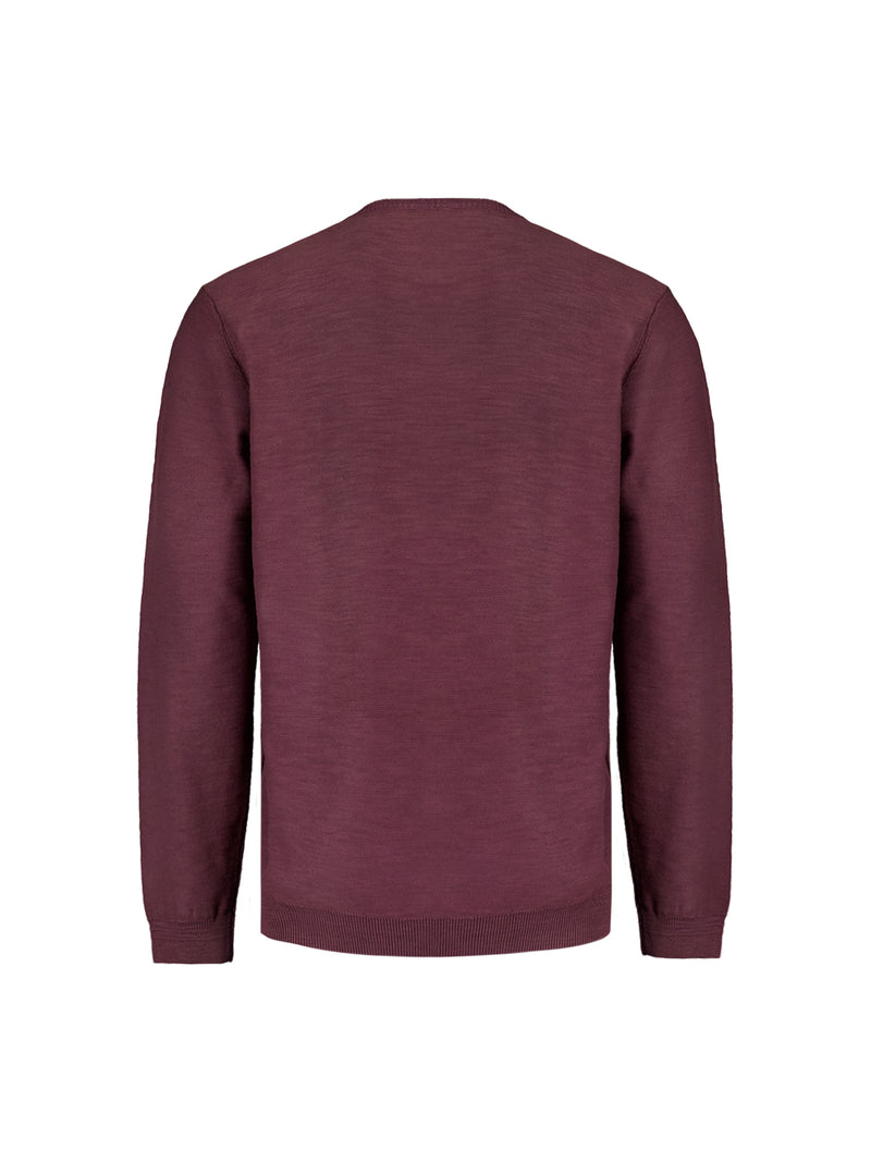 Washed look jumper | Dark Wine
