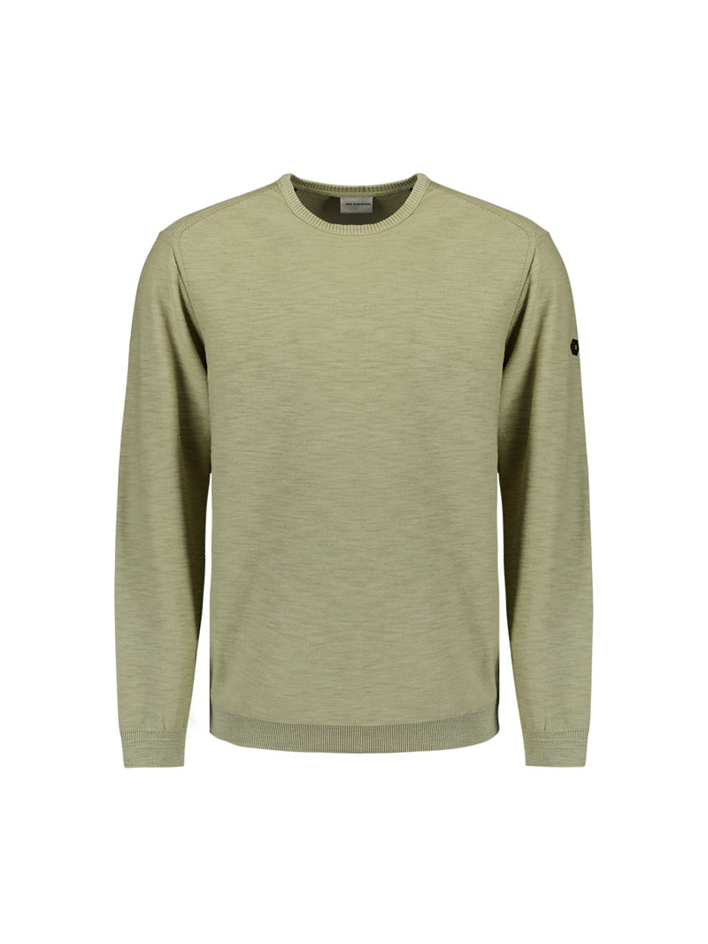 Washed look jumper | Light Moss