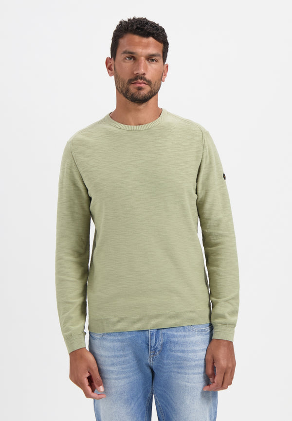 Washed look jumper | Light Moss