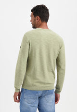 Washed look jumper | Light Moss