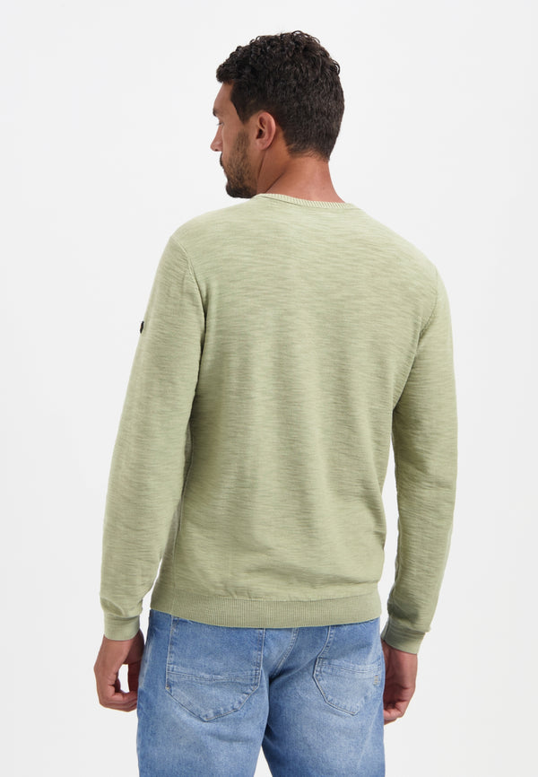Washed look jumper | Light Moss