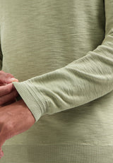 Washed look jumper | Light Moss