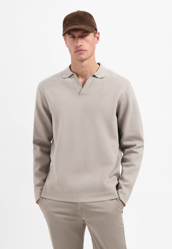 Heavy knit jumper | Clay