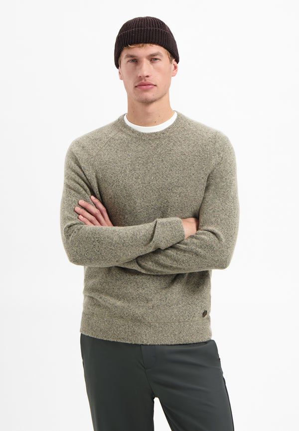 Melange wool jumper | Sand
