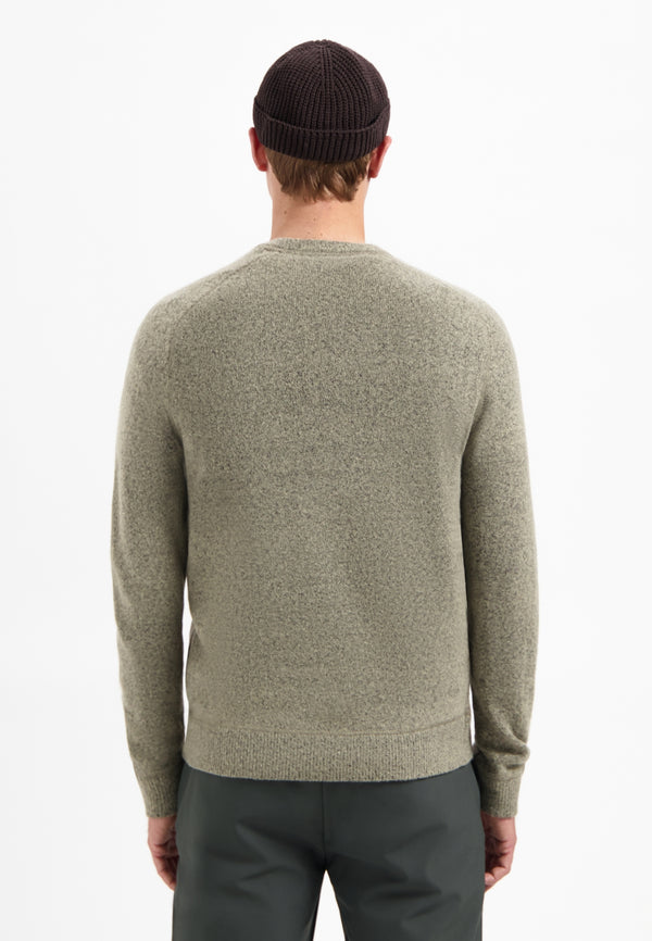 Melange wool jumper | Sand