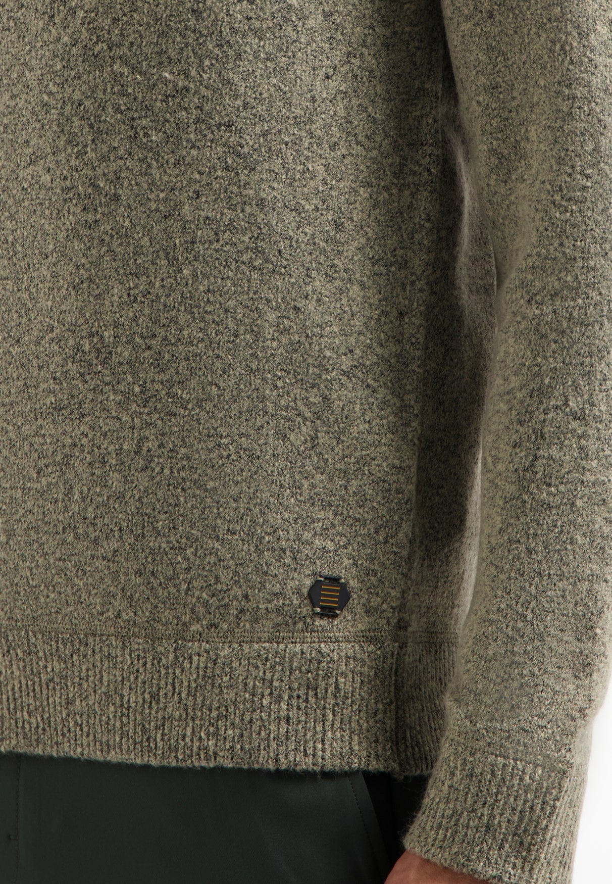Melange wool jumper | Sand