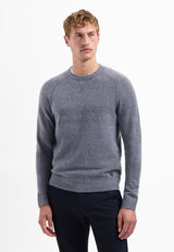 Melange wool jumper | Washed Blue