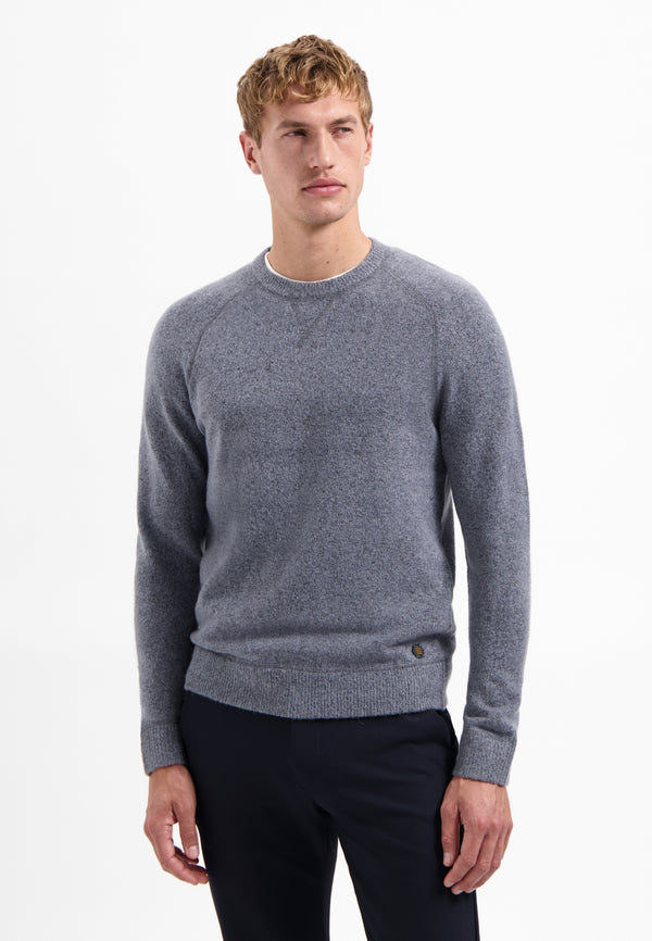 Melange wool jumper | Washed Blue