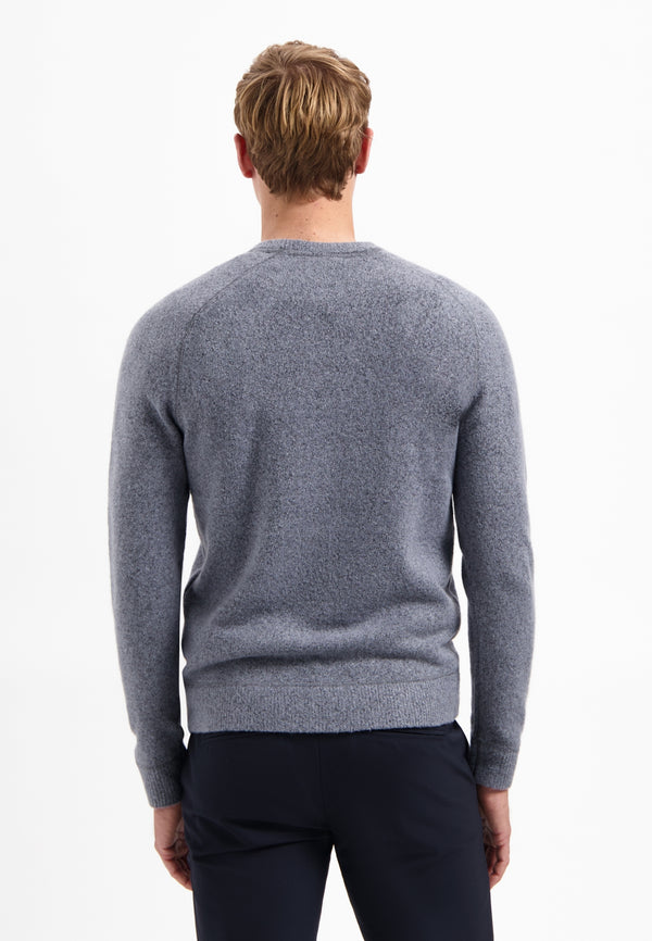 Melange wool jumper | Washed Blue