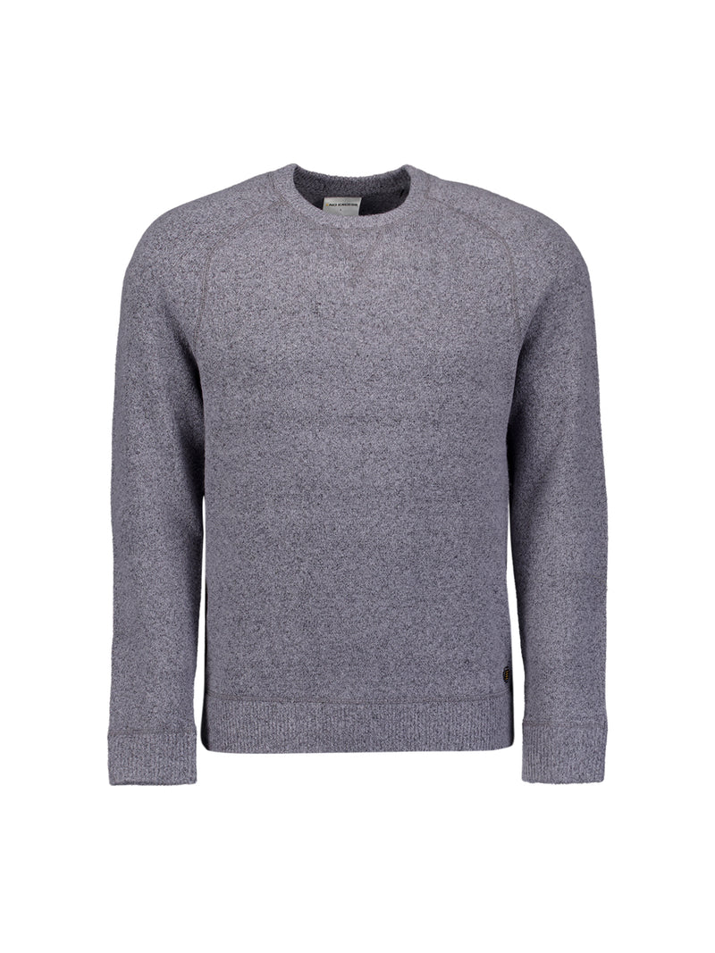 Melange wool jumper | Washed Blue