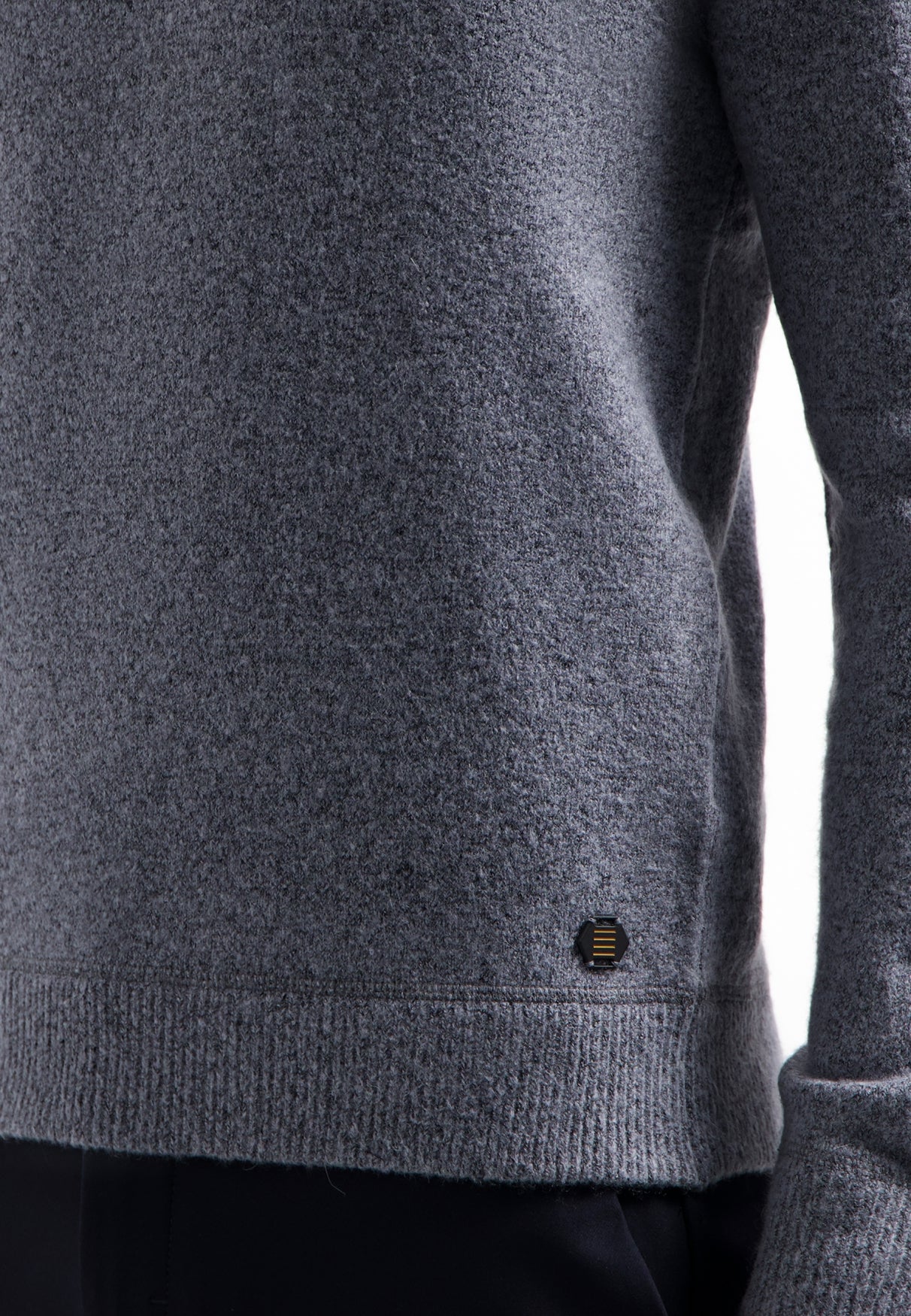 Melange wool jumper | Washed Blue