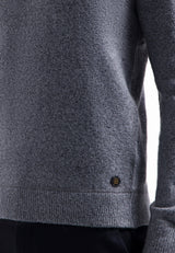 Melange wool jumper | Washed Blue
