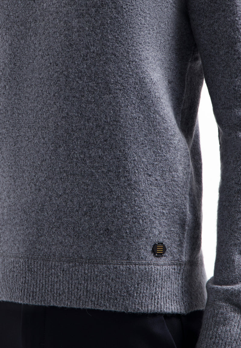 Melange wool jumper | Washed Blue