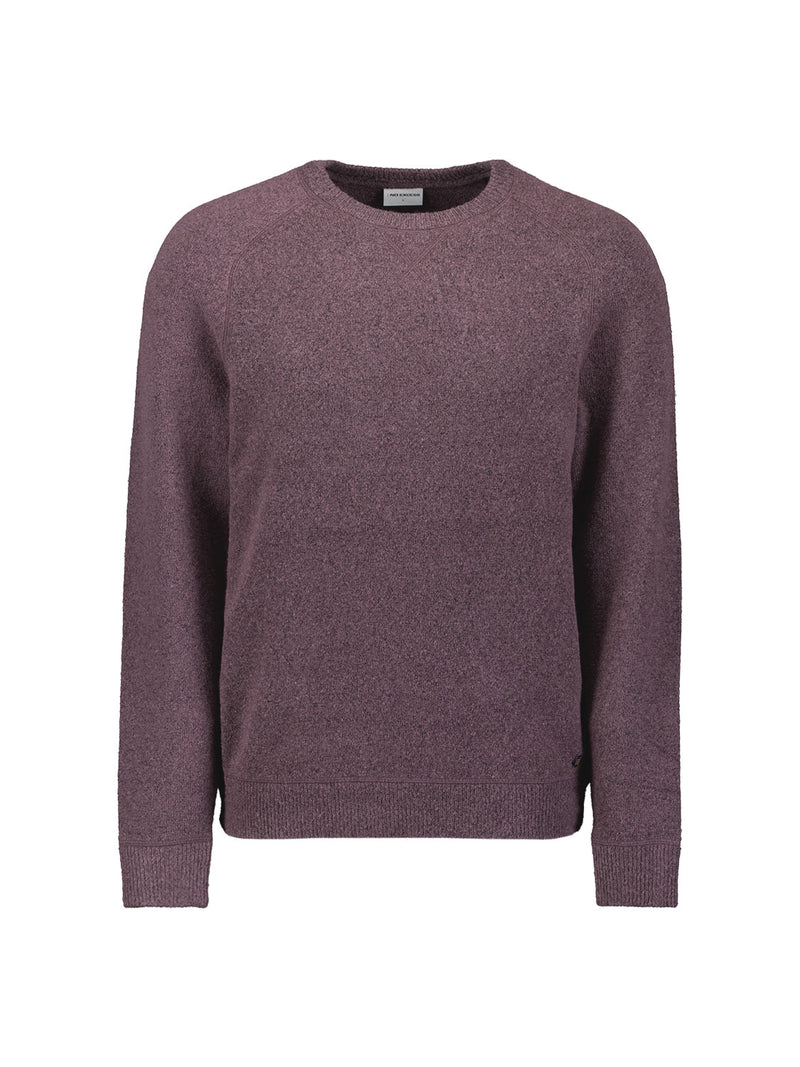 Melange wool jumper | Dark Wine