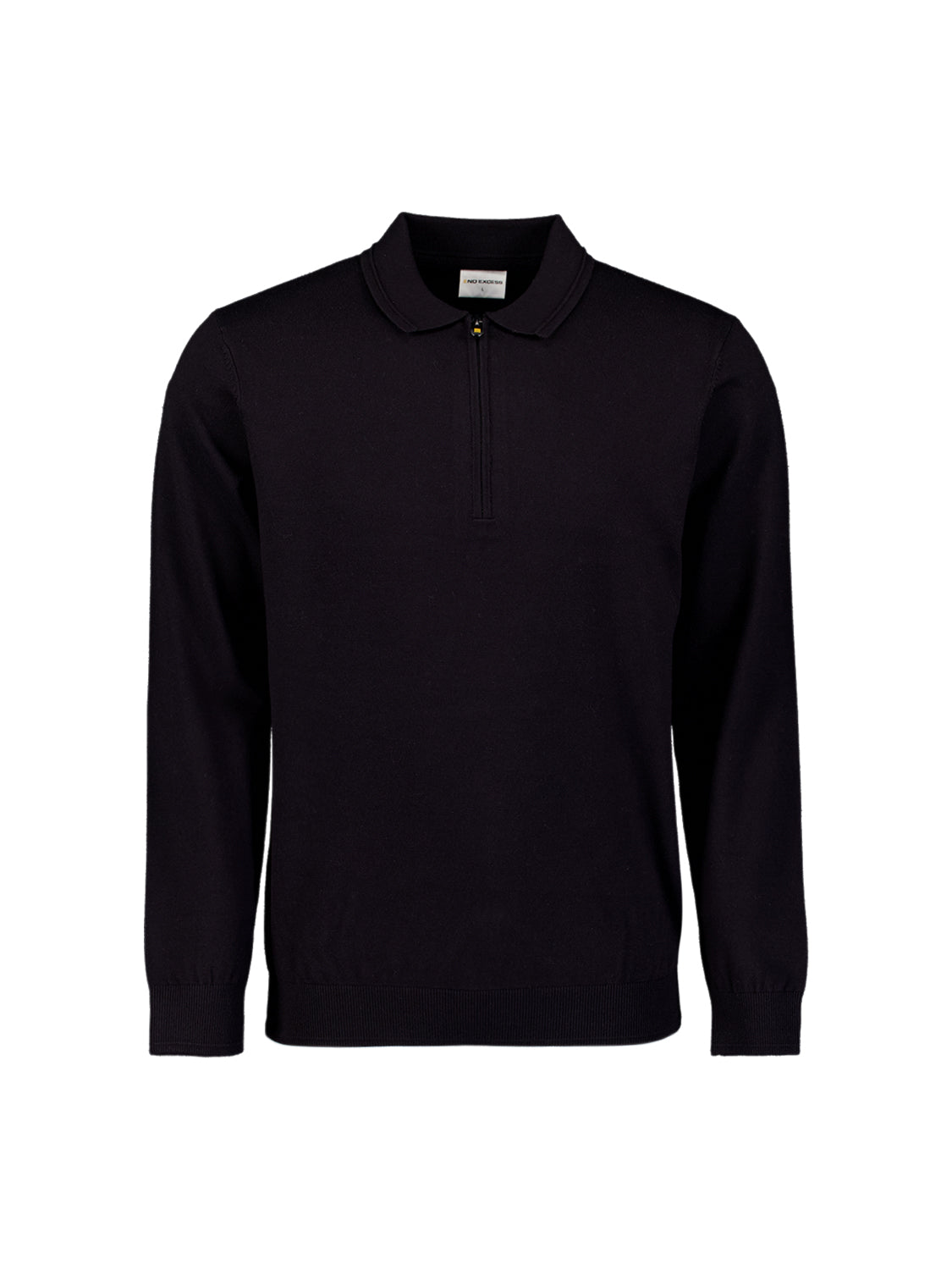 Half-zip polo jumper | Black
