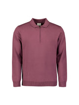 Half-zip polo jumper | Dark Wine