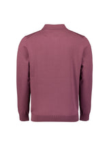 Half-zip polo jumper | Dark Wine