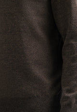 Half-zip melange jumper | Taupe