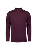 Half-zip melange jumper | Dark Wine