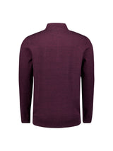 Half-zip melange jumper | Dark Wine