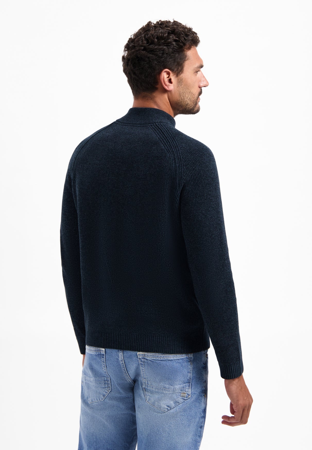 Half-zip melange jumper | Night