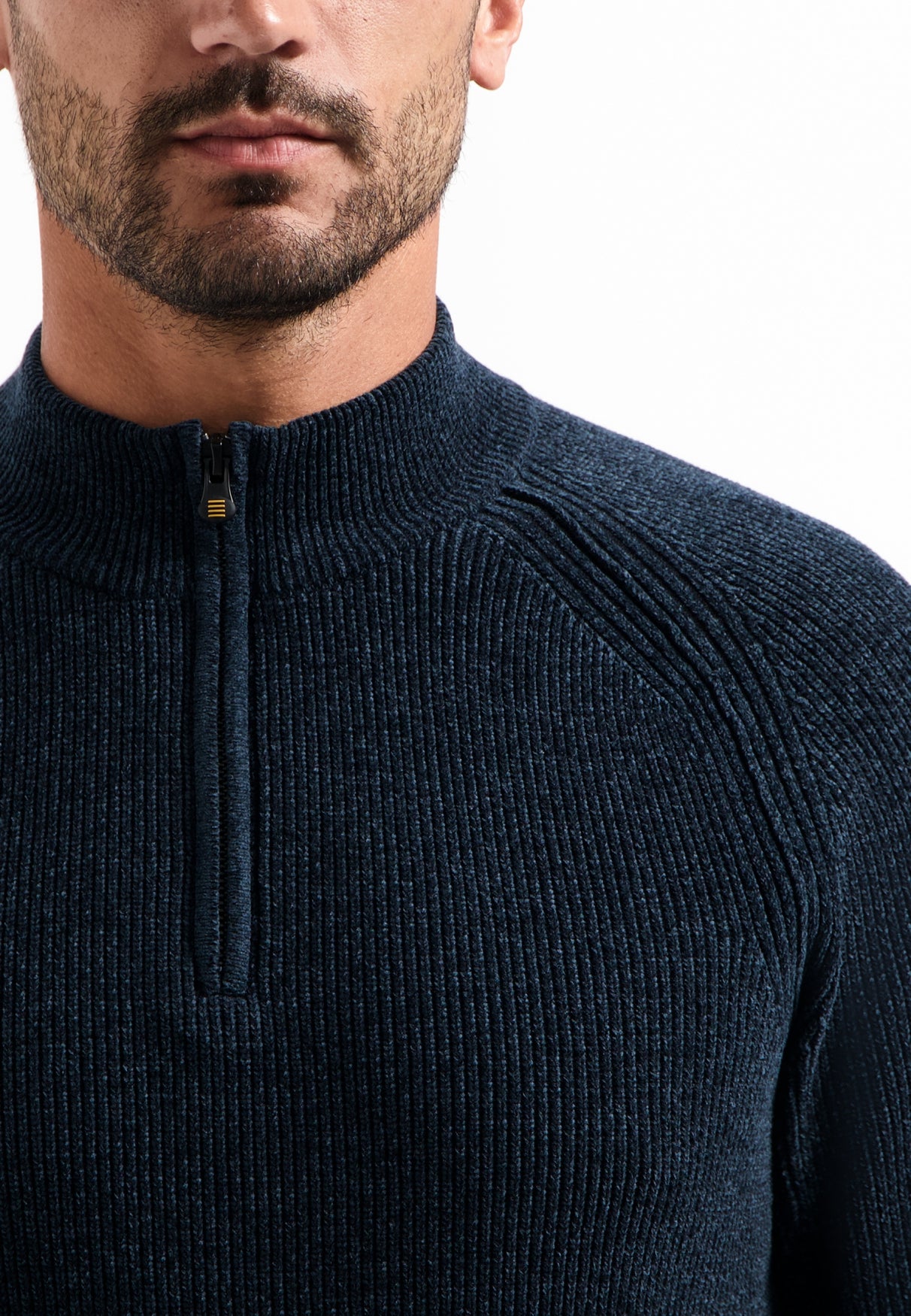 Half-zip melange jumper | Night